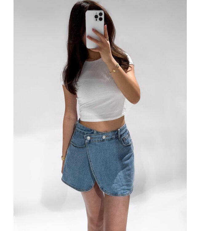 REDEFINED CROSS WAIST SKORT - BLUE RF0015