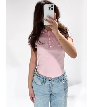 BABY POLO TEE - PINK