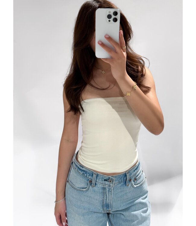 TARA TUBE TOP - BUTTER