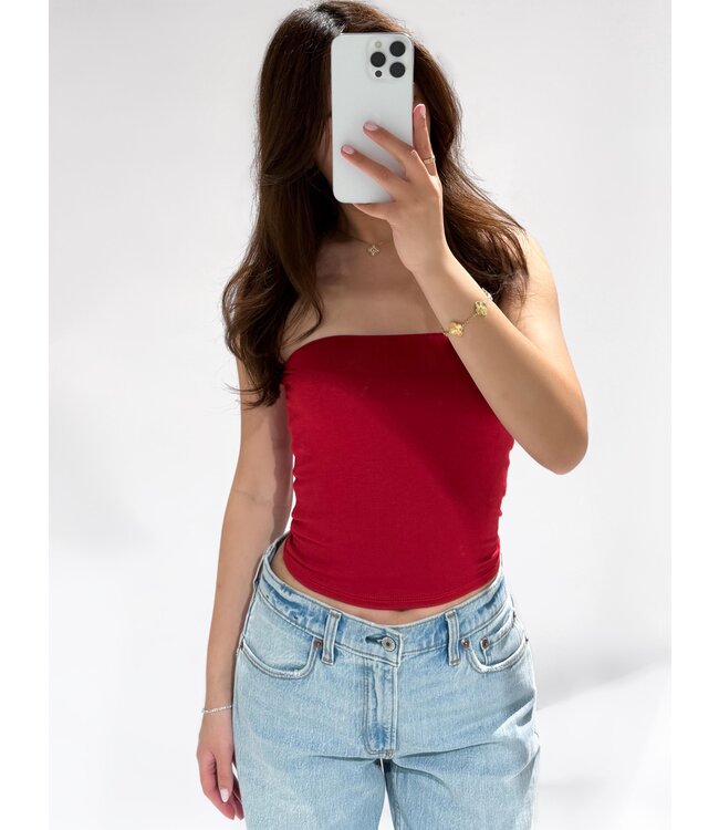 TARA TUBE TOP - RED