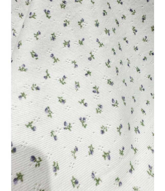 CINDY POINTELLE TOP - 1029 - FLORAL BLUE