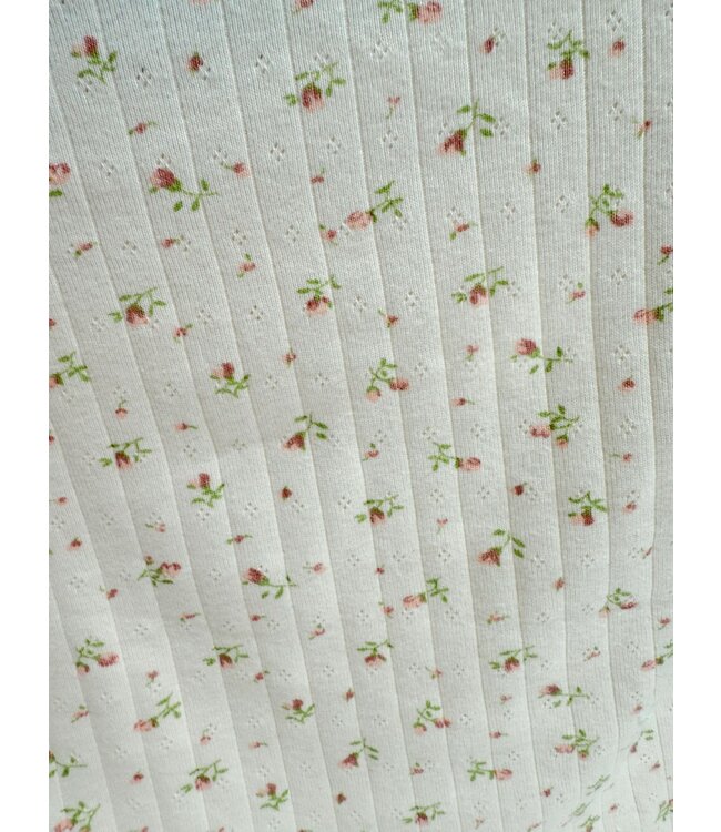 NANCY POINTELLE TOP - 1030 - FLORAL RED