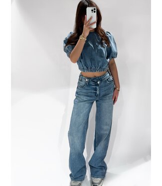(SIZE XL SOLD OUT) CROSS WAIST JEANS - RF0021