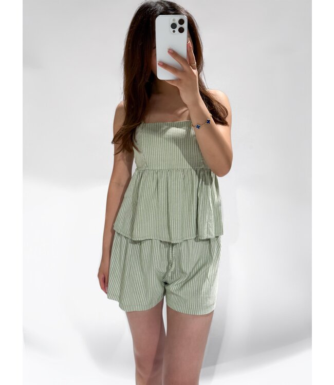 NAMI LINEN SHORT - SAGE