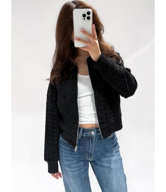 CELINE TWEED JACKET - 1007  -  BLACK