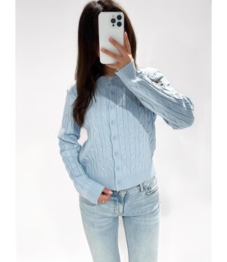 CLARA CABLE CARDIGAN - LVC1052 - SKY