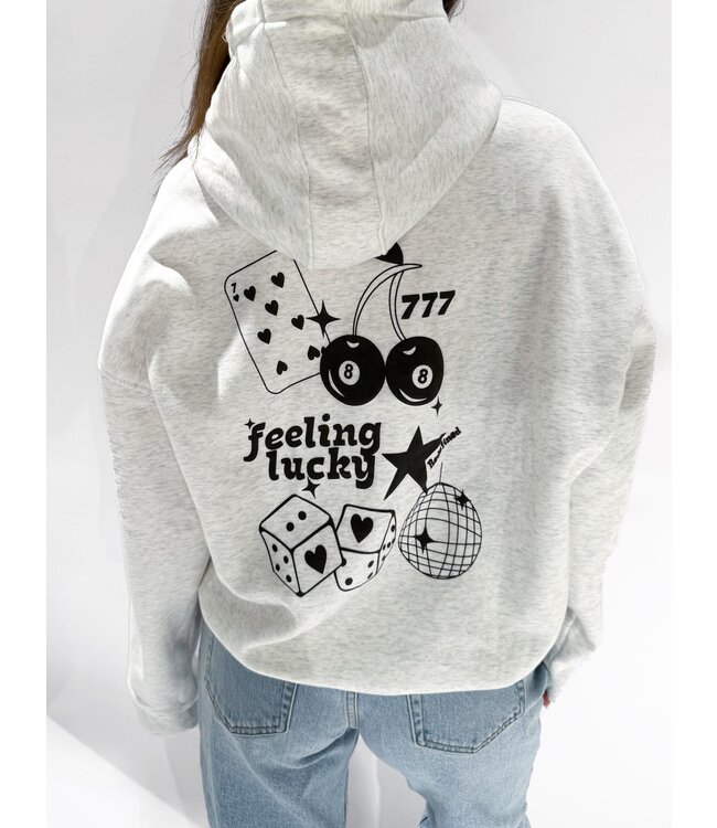LUCKY SEVEN HOODIE   - RF0036 - GREY