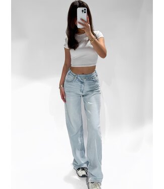 CROSS WAIST JEANS - RF0021-1 - LIGHT BLUE