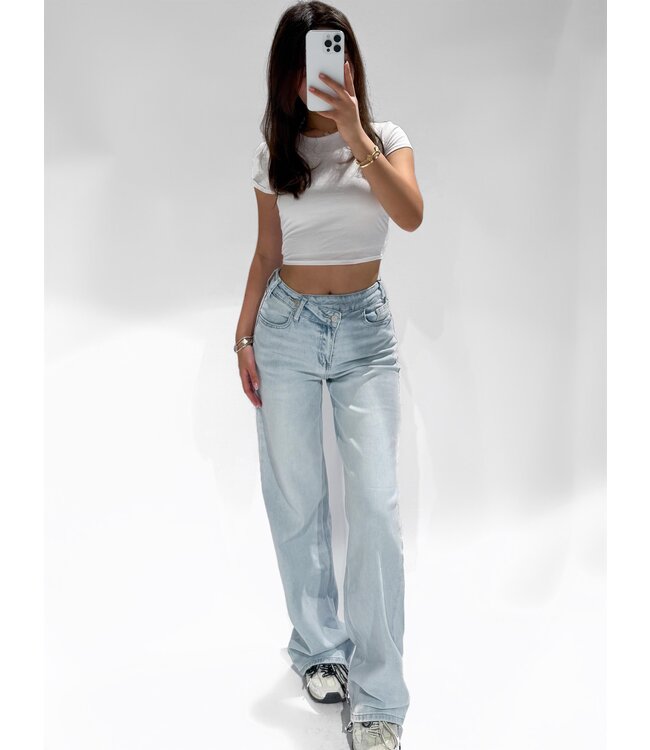 CROSS WAIST JEANS - RF0021-1 - LIGHT BLUE