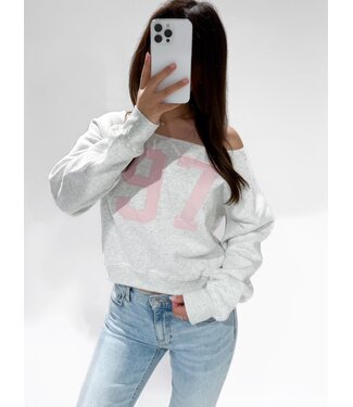 97 OFF SHOULDER SWEATER - RF0034 - GREY