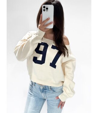97 OFF SHOULDER SWEATER - RF0034 - OFF WHITE
