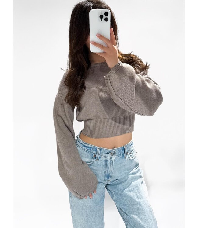 NARA TOP -  LIGHT TAUPE