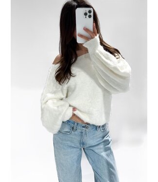 (PRE-ORDER BATCH 3) SALLY SWEATER - LVC1062 - WHITE