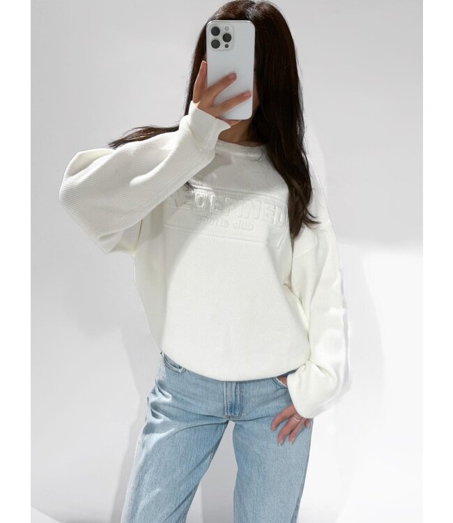 REDEFINED RIBBED SWEATER - RF0035 - WHITE