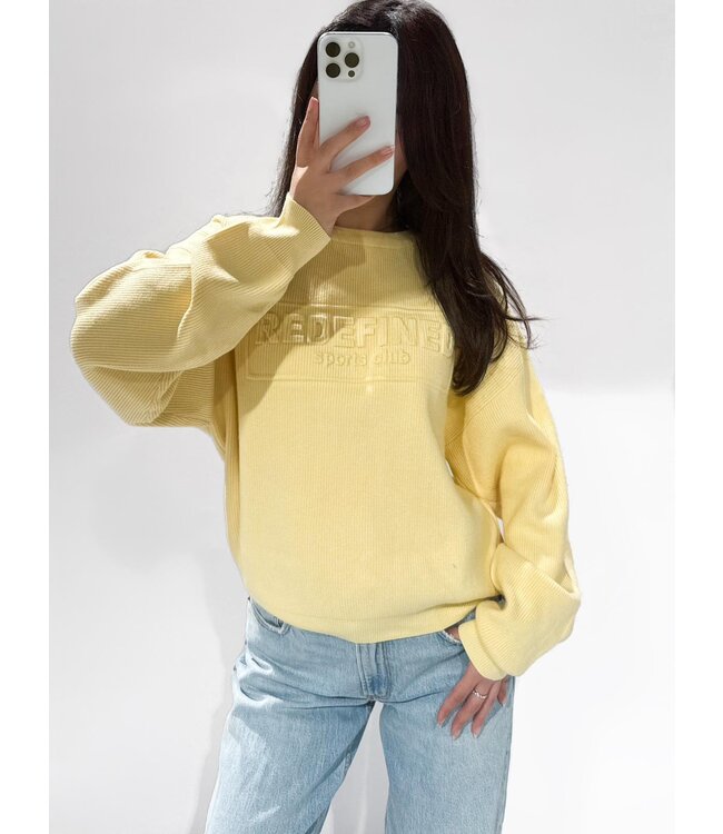 REDEFINED RIBBED SWEATER - RF0035 - LEMON