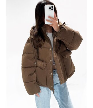 PUFFER JACKET - LVC1075 - BROWN