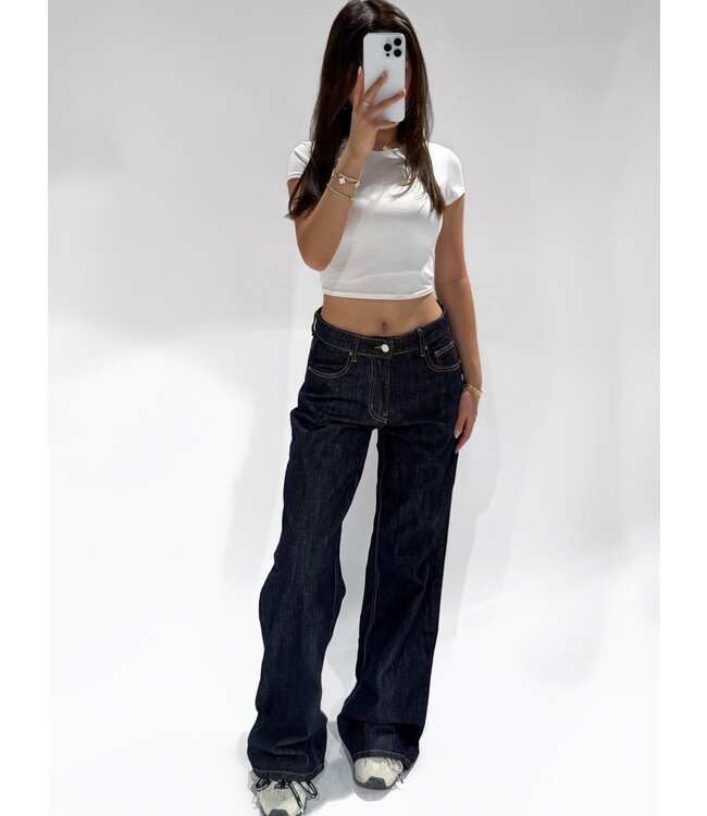 MID WAIST STRAIGHT LEG - RF0040 - DARK RINSE