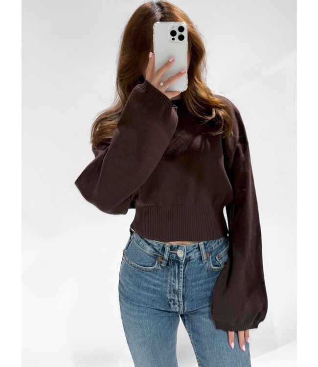 NARA TOP - CHOCOLATE