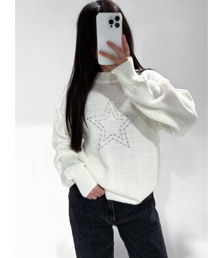 STAR SWEATER - WHITE