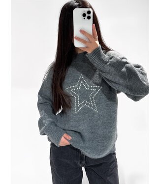 STAR SWEATER - GREY