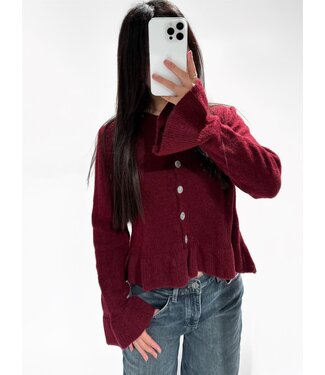 NAOMI CARDIGAN - BORDEAUX