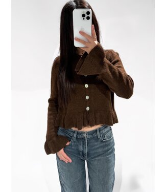 NAOMI CARDIGAN - BROWN