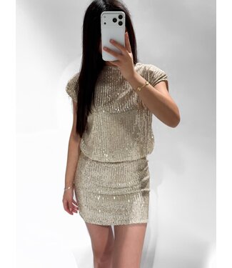 GISELLE SEQUIN DRESS - GOLD