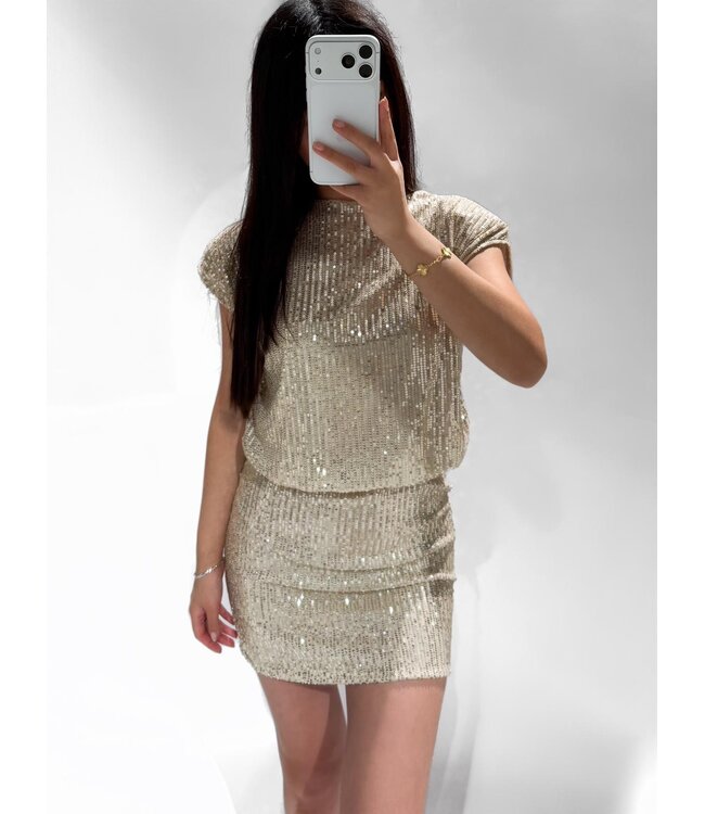 GISELLE SEQUIN DRESS - GOLD