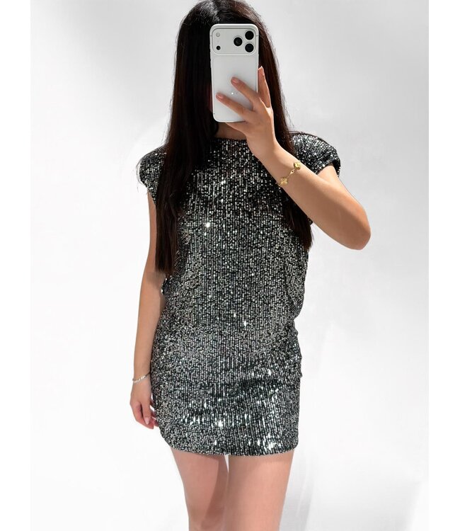 GISELLE SEQUIN DRESS - SILVER