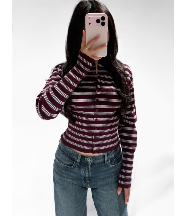 ALICE CARDIGAN - LVC1085 - BORDEAUX