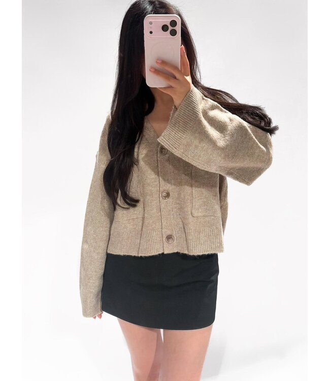 VIOLET CARDIGAN - LVC1067 - TAUPE