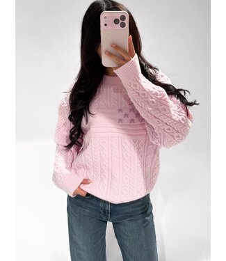 USA CABLE KNIT - LVC1086 - PINK