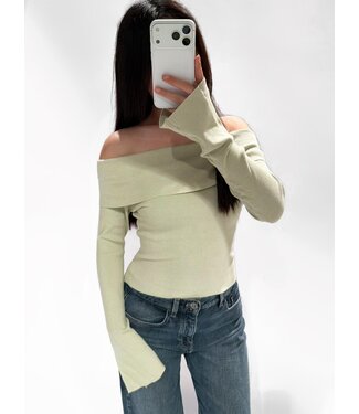 AUDREY OFF SHOULDER TOP - LVC1082 - SAGE