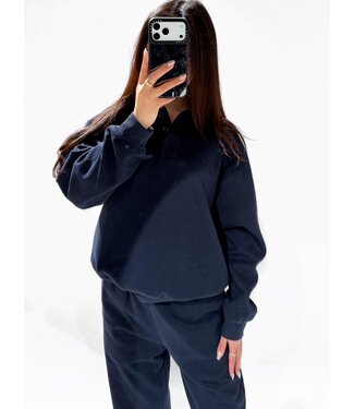 REDEFINED POLO SWEATER - RF0054 - NAVY