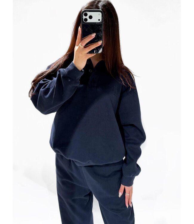 REDEFINED POLO SWEATER - RF0054 - NAVY