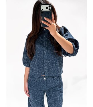 REDEFINED DENIM 3/4 SLEEVE TOP - RF0045