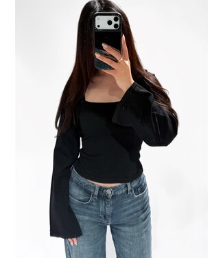 TANK CARDIGAN SET - LVC1081 - BLACK