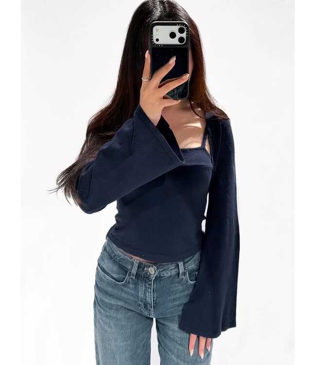 TANK CARDIGAN SET - LVC1081 - NAVY