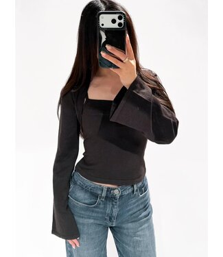 TANK CARDIGAN SET - LVC1081 - BROWN