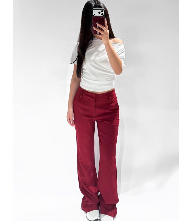 LUCIA FLARED TROUSERS - LVC1077 - RED