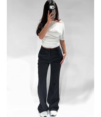 LUCIA FLARED TROUSERS - LVC1077 - BLACK