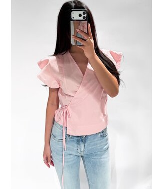 KIMMY WRAP TOP - PINK