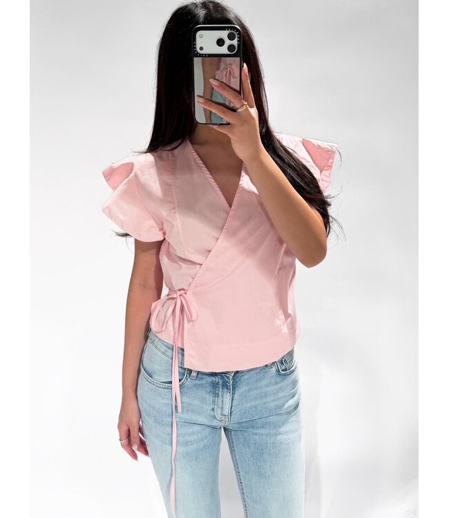 KIMMY WRAP TOP - PINK