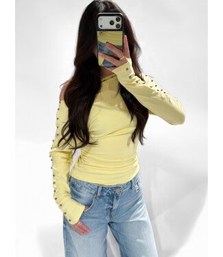 EMMA STUDS TOP - LEMON