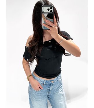 HANNAH  TOP - LVC1114 - BLACK