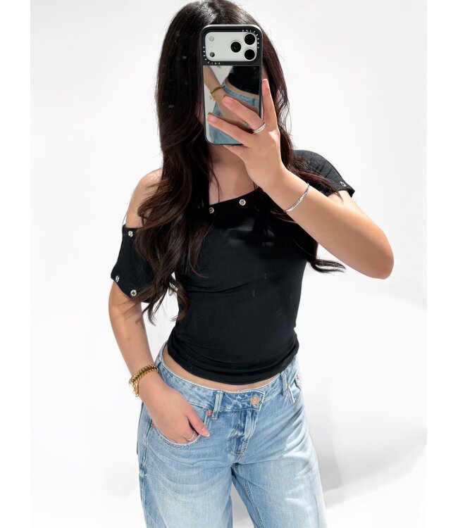 HANNAH  TOP - LVC1114 - BLACK