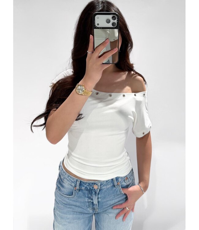 HANNAH  TOP - LVC1114 - WHITE