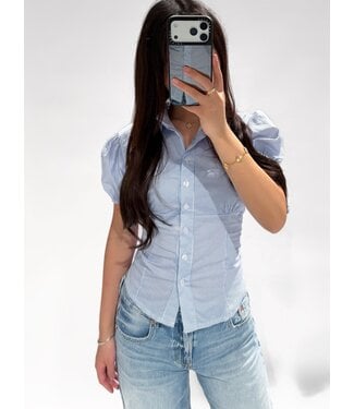 ABBEY STRIPED TOP - BLUE