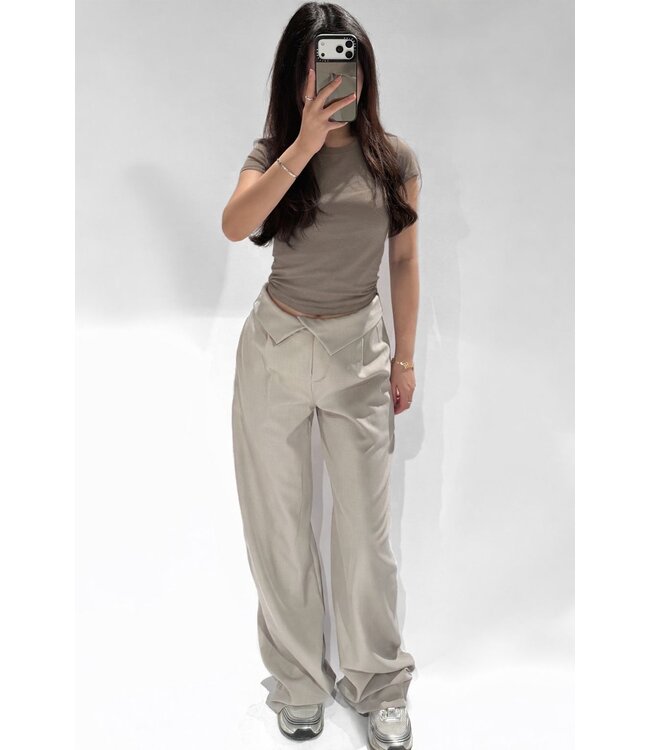 (PRE-ORDER SIZE L) LUNA TROUSERS - BEIGE