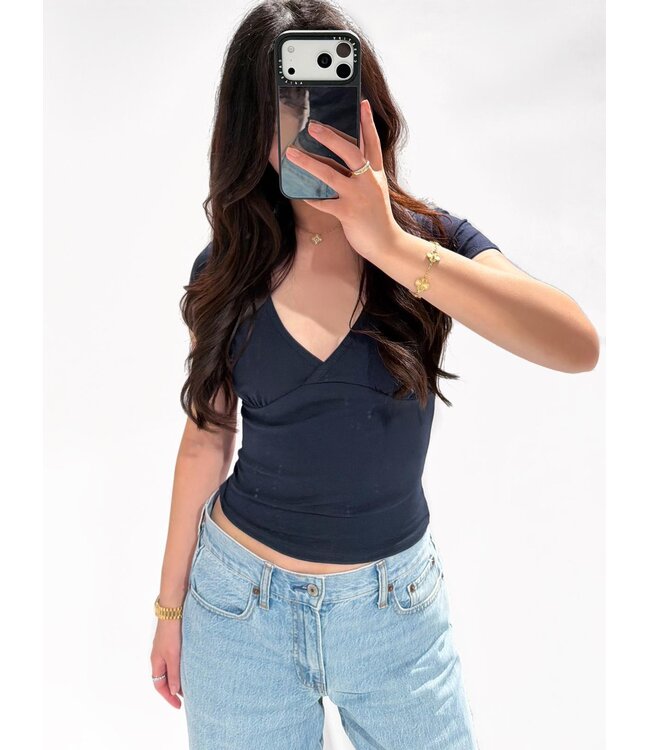 LYLA TOP - NAVY